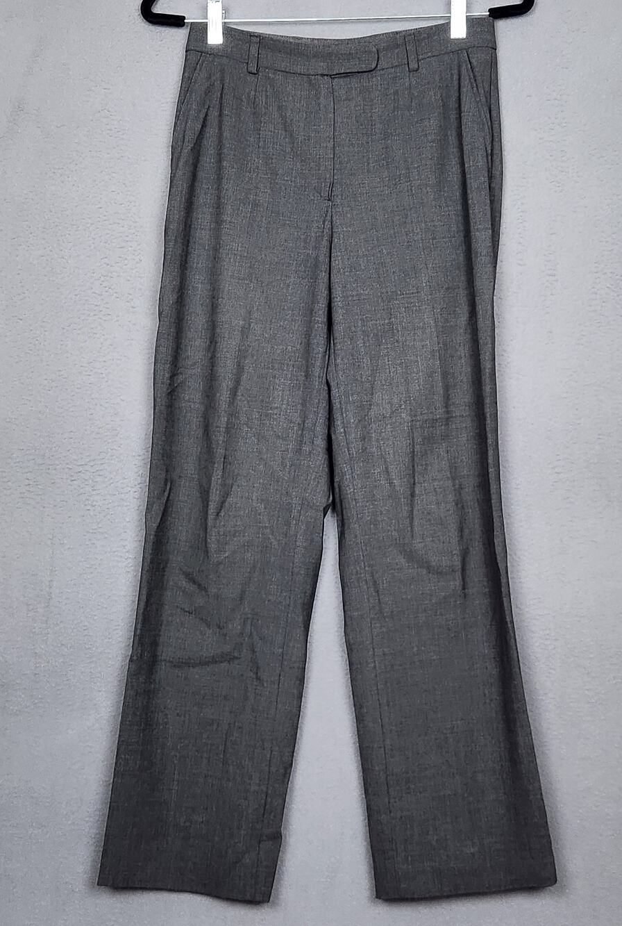 EMPORIO ARMANI Dress Pants Womens 27X30 Gray Straight Leg Wool Business Career